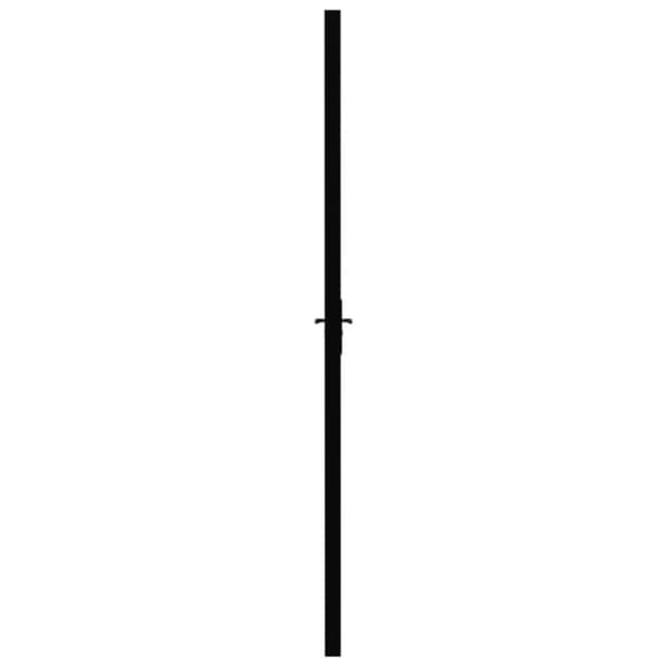 vidaXL Innerdør ESG-glass og aluminium 93x201,5 cm svart