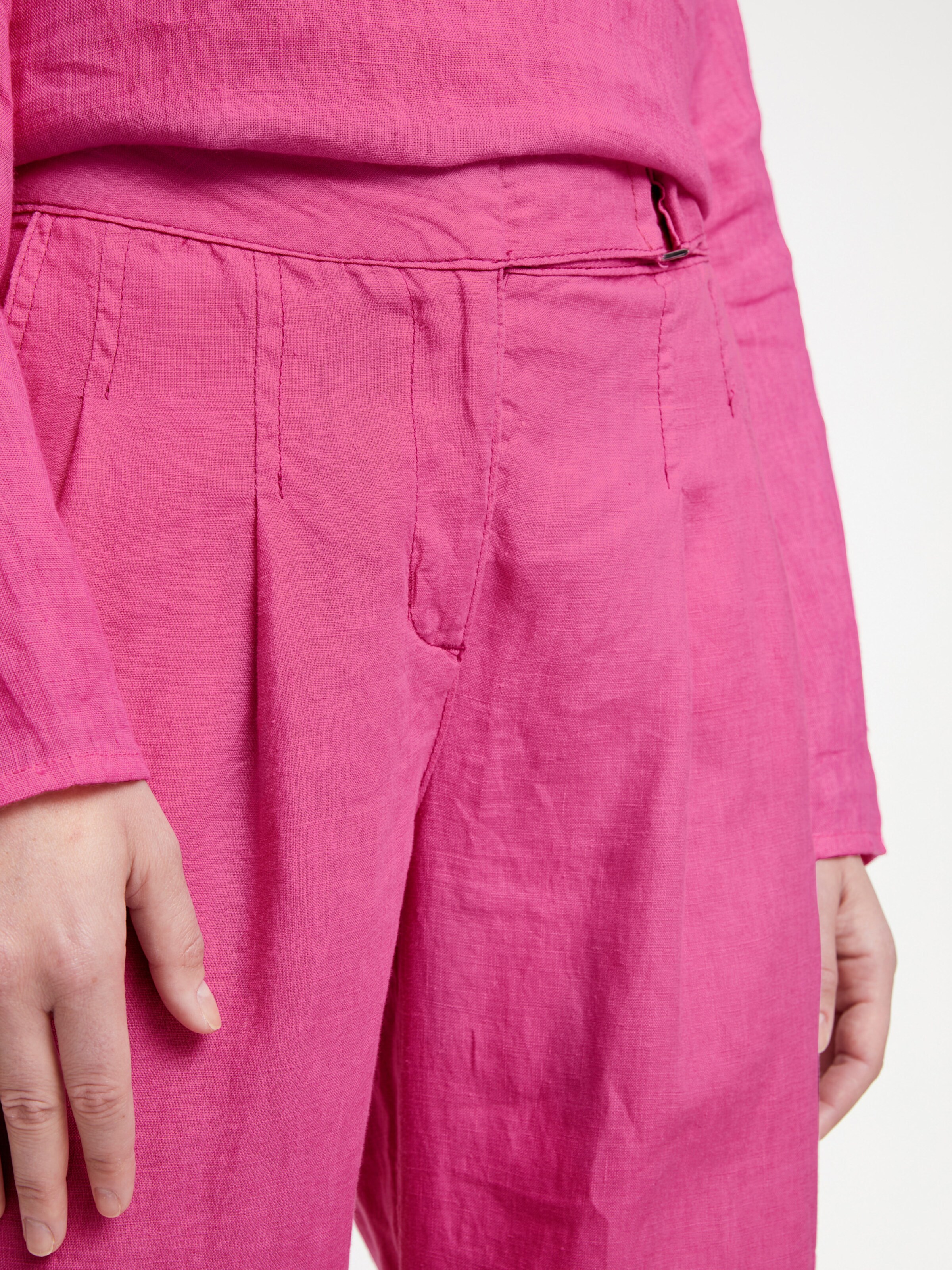 heine Leinenhose in himbeere
