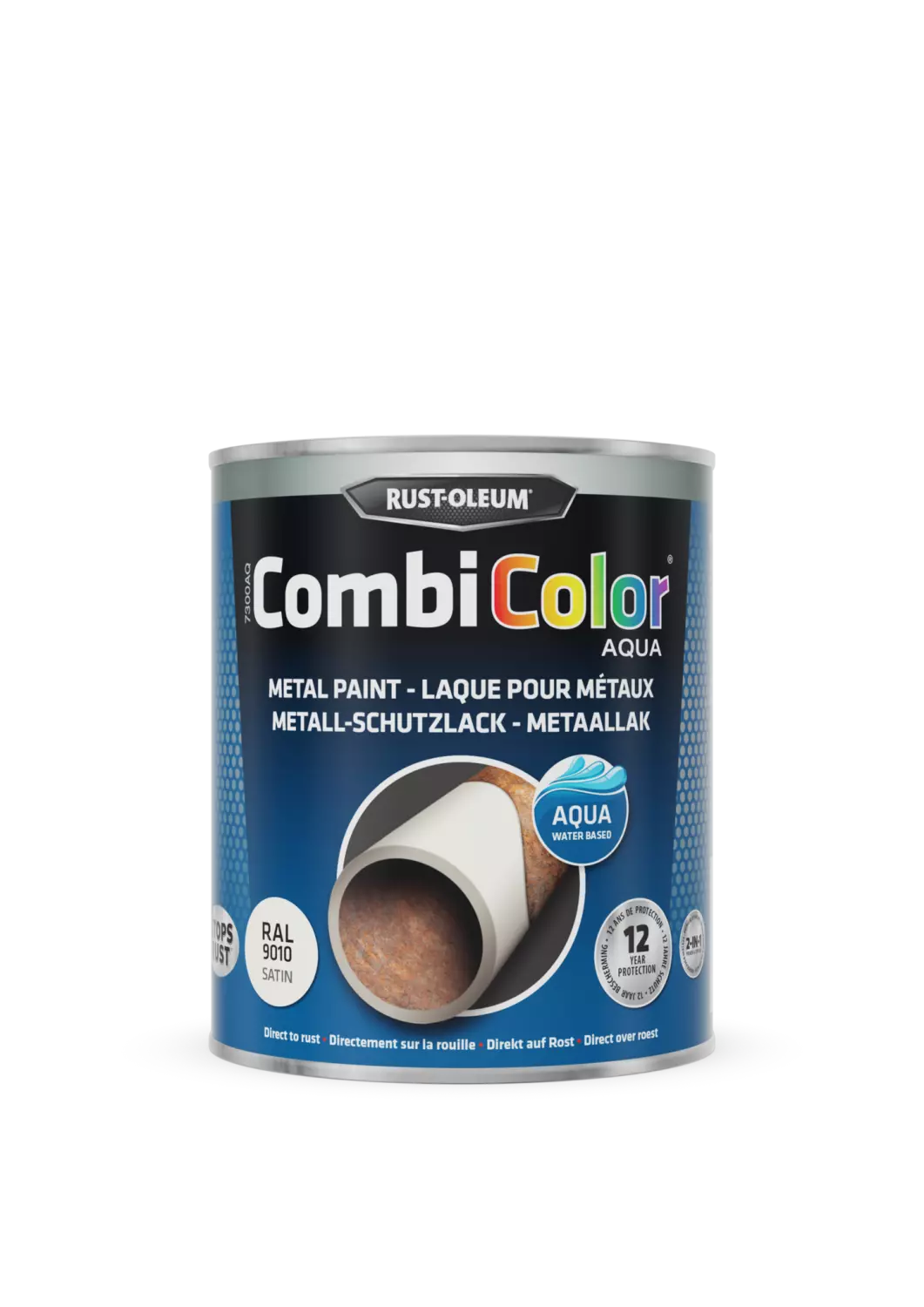 Rust-Oleum Combicolor Aqua Zijdeglans - Ral 9010 wit - 0,75L