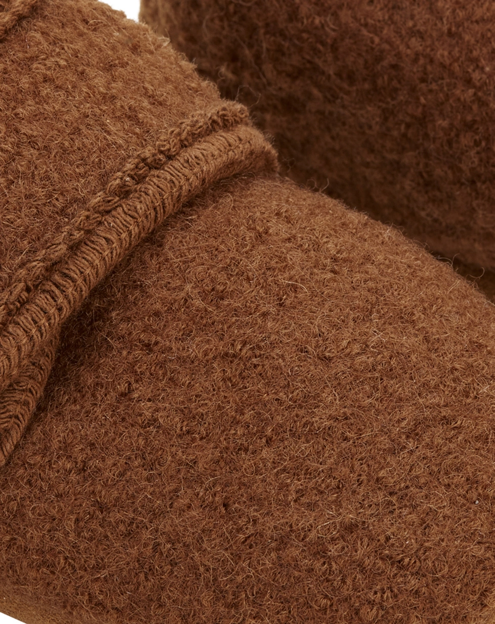 Klett-Krabbelschuhe MOBIL aus Wolle in emperador