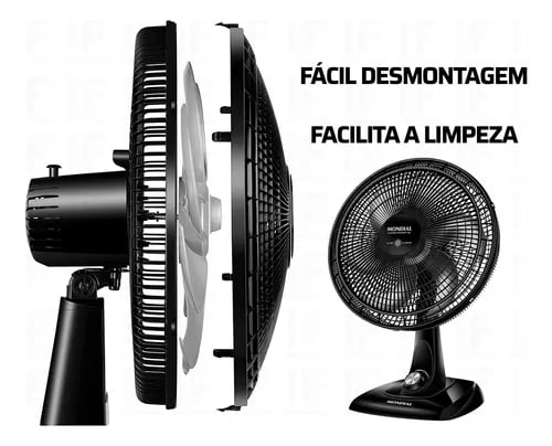 Ventilador De Mesa 40cm Com 6 P&aacute;s Super Power Mondial