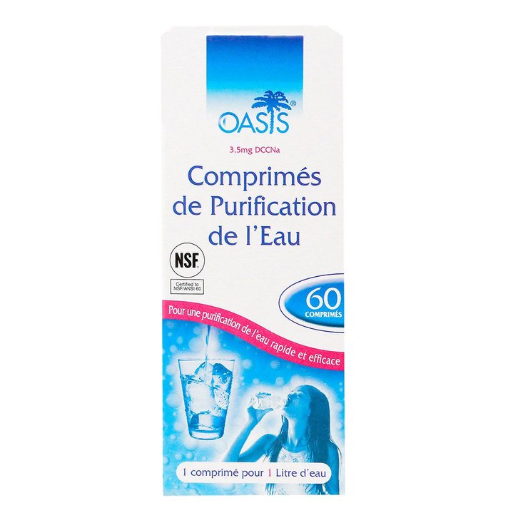 60 comprimés purification d'eau Oasis