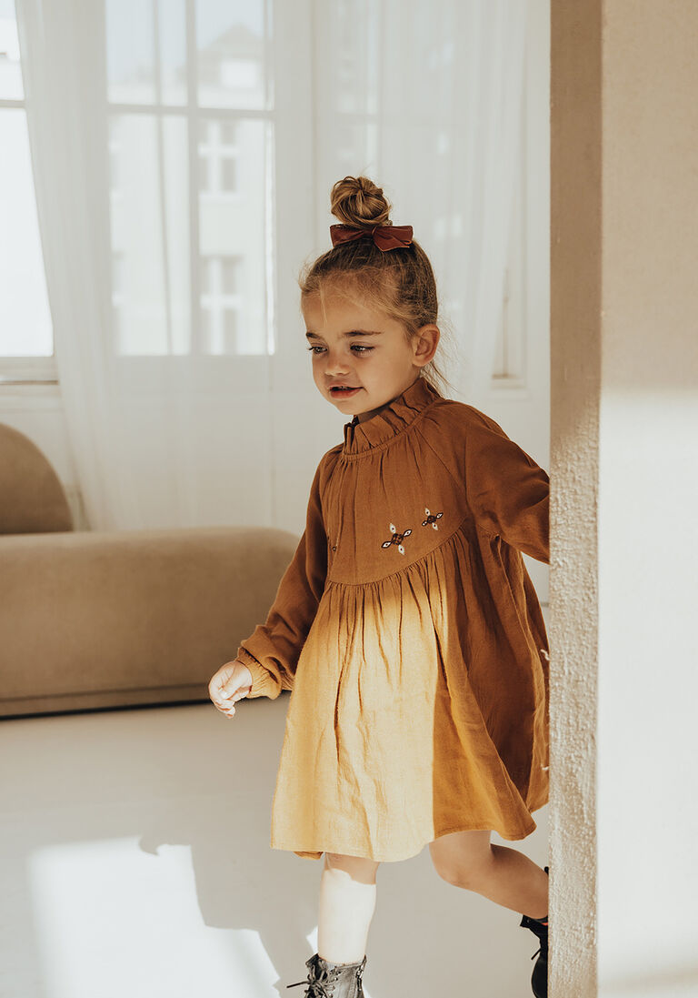 BAJE STUDIO camel baje studio midi jurk dress