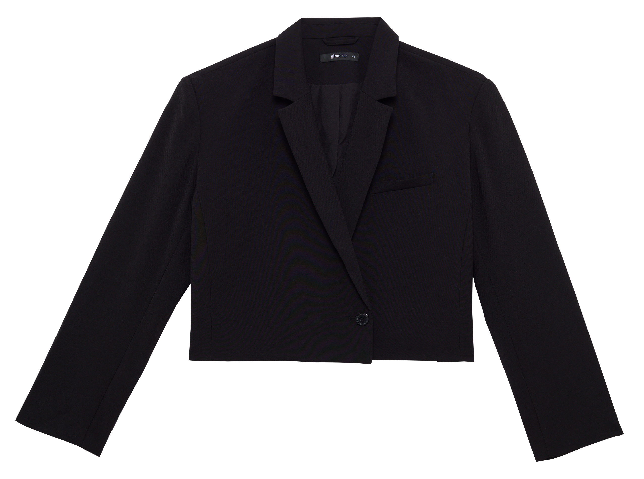 Veste de tailleur courte droite| Noir