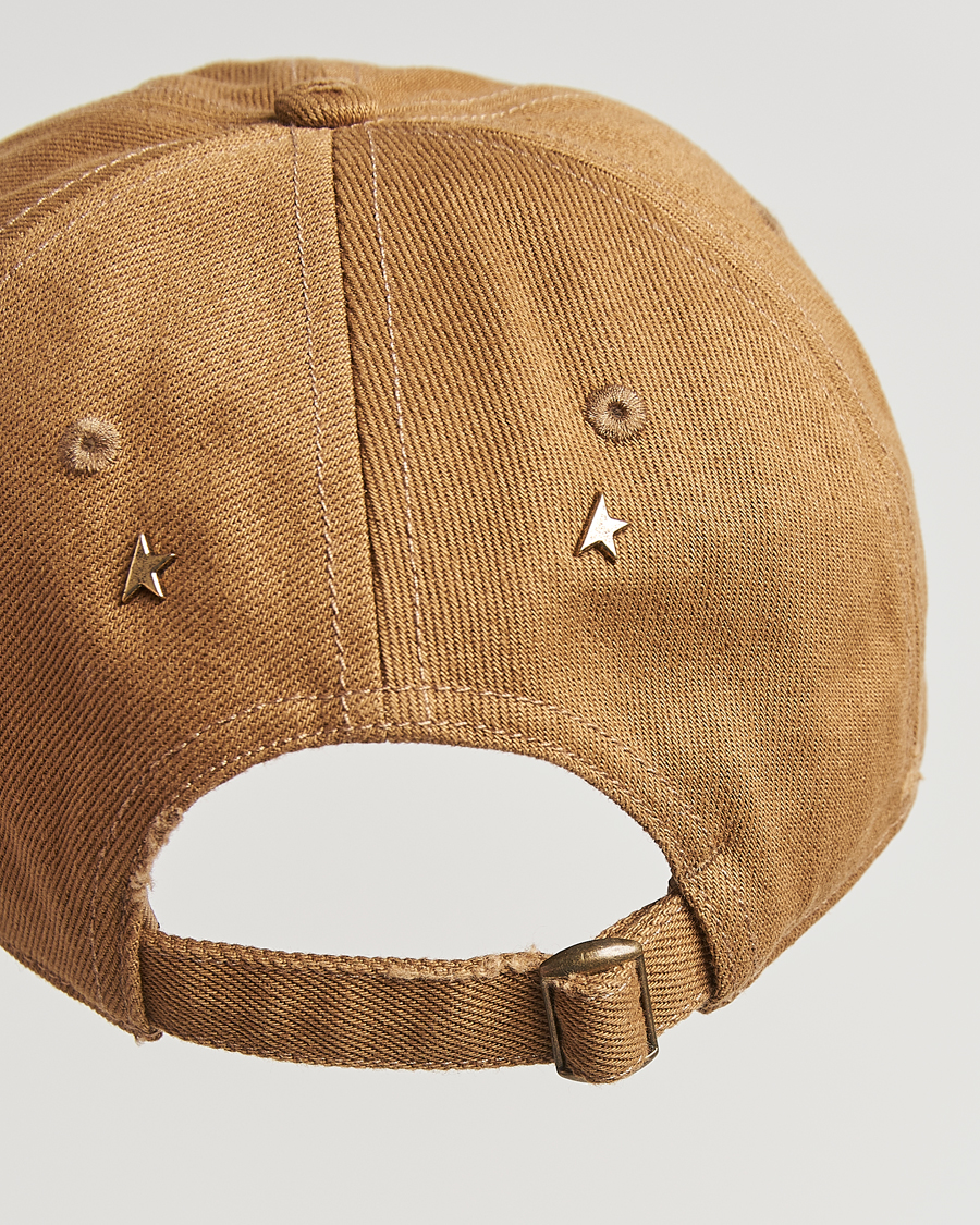 Golden Goose Embroidered Cotton Cap Beige