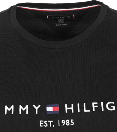 Tommy Hilfiger Logo T-shirt Zwart MW0MW11465-BAS kopen