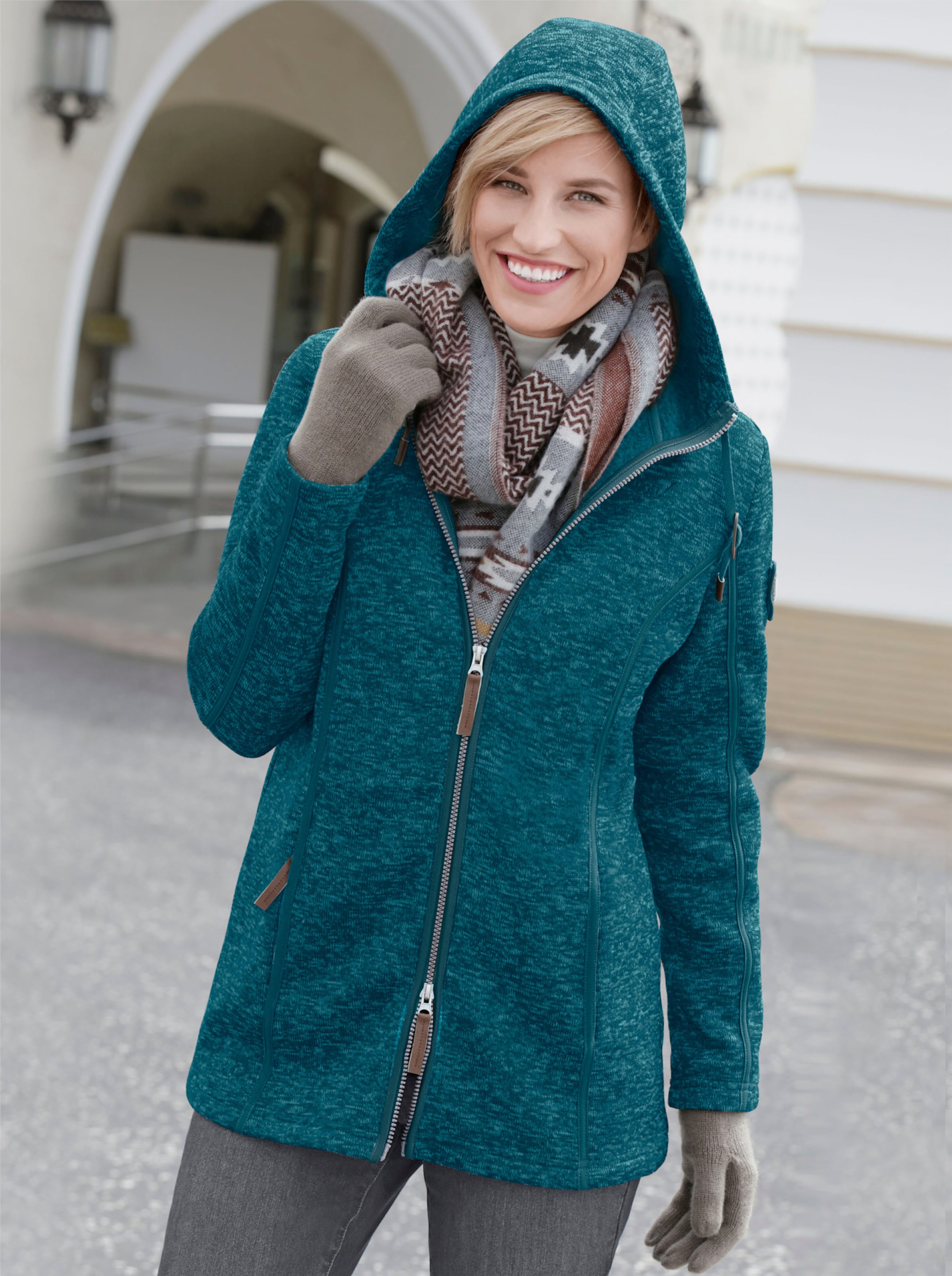 Kapuzenfleecejacke