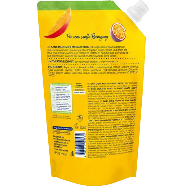 Milde Seife Mango Exotic Nachfüllbeutel