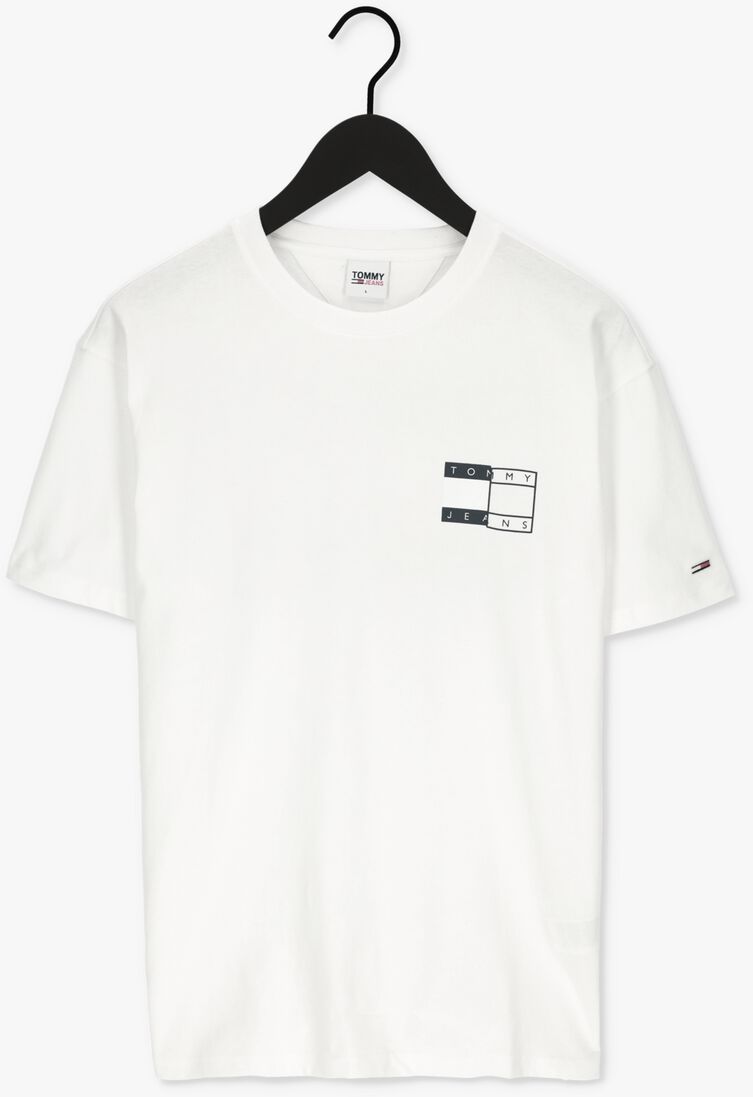 TOMMY JEANS witte tommy jeans t-shirt tjm twisted flag tee