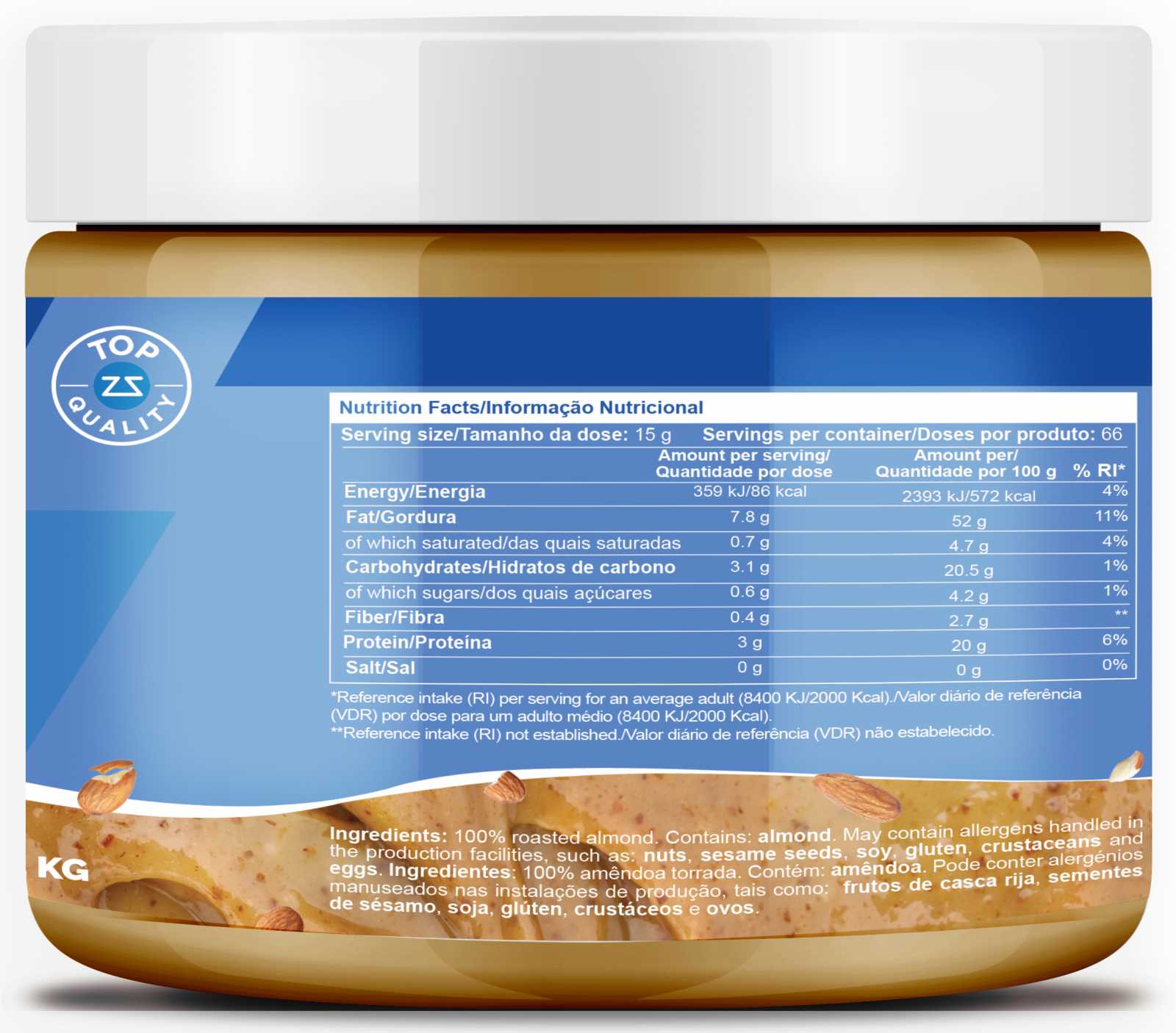 Manteiga de Amêndoa Zumub 500g