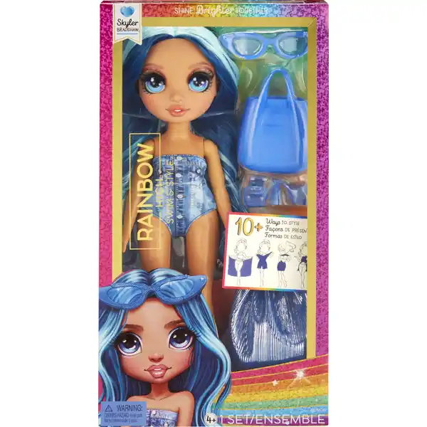 Rainbow High Swim & Style Fashion Puppe - Skyler (Blue)