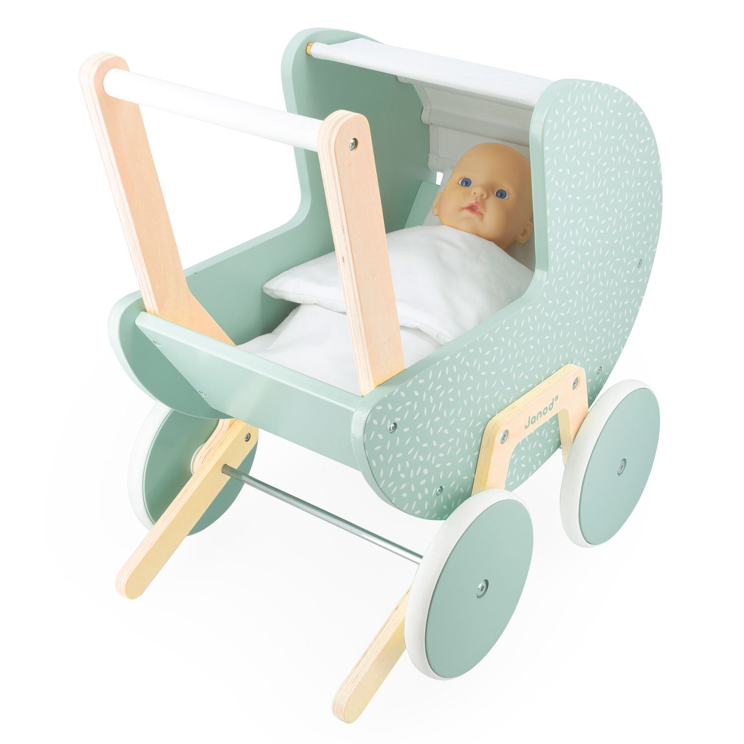 Janod Zen - Houten Poppenwagen