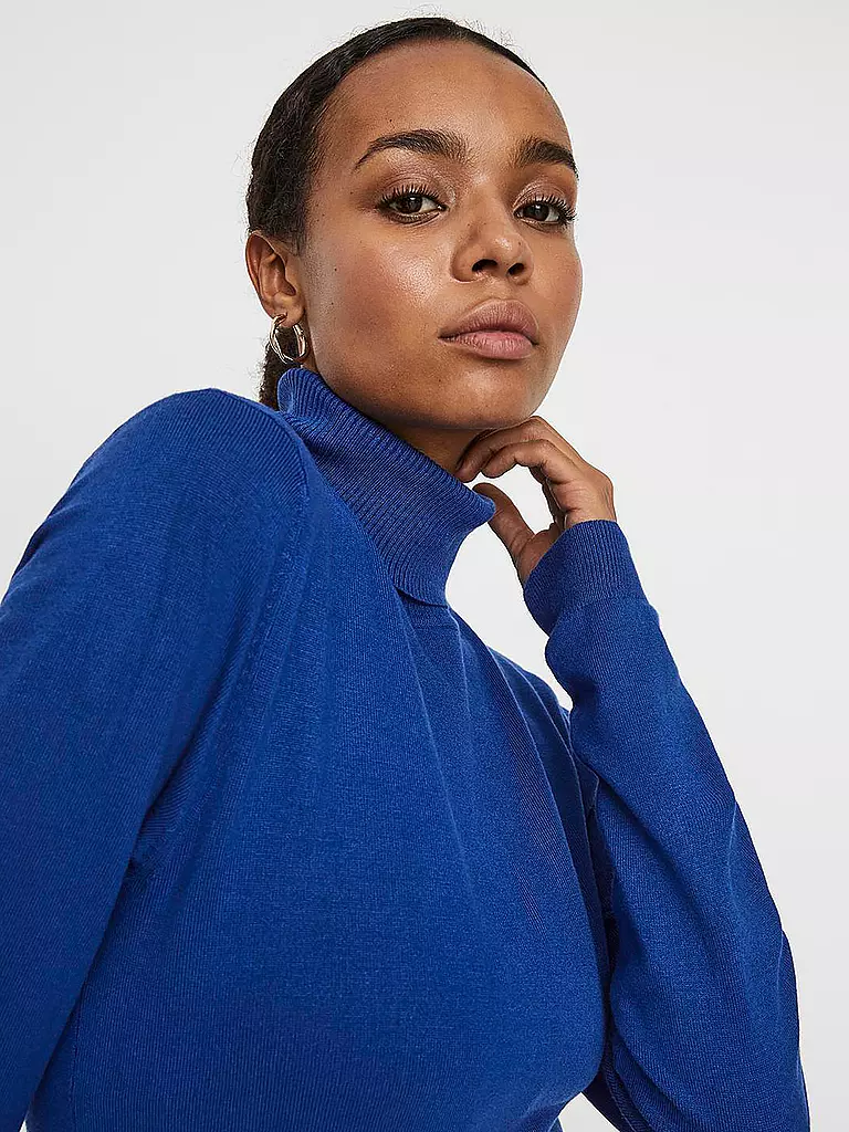 VERO MODA Rollkragenpullover VMGLORY blau