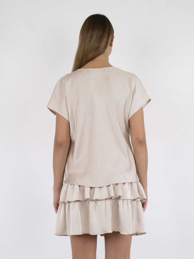 Neo Noir Annabeth Heavy Sateen Tee Champagne