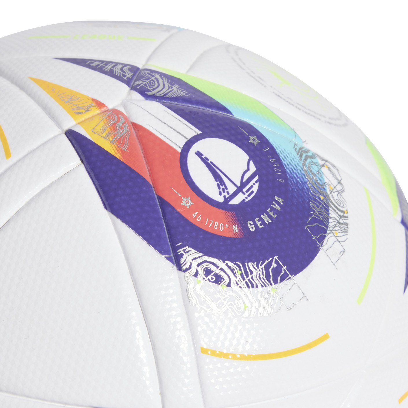 Adidas Women's EURO25 League Voetbal Maat 5 Wit Paars Geel
