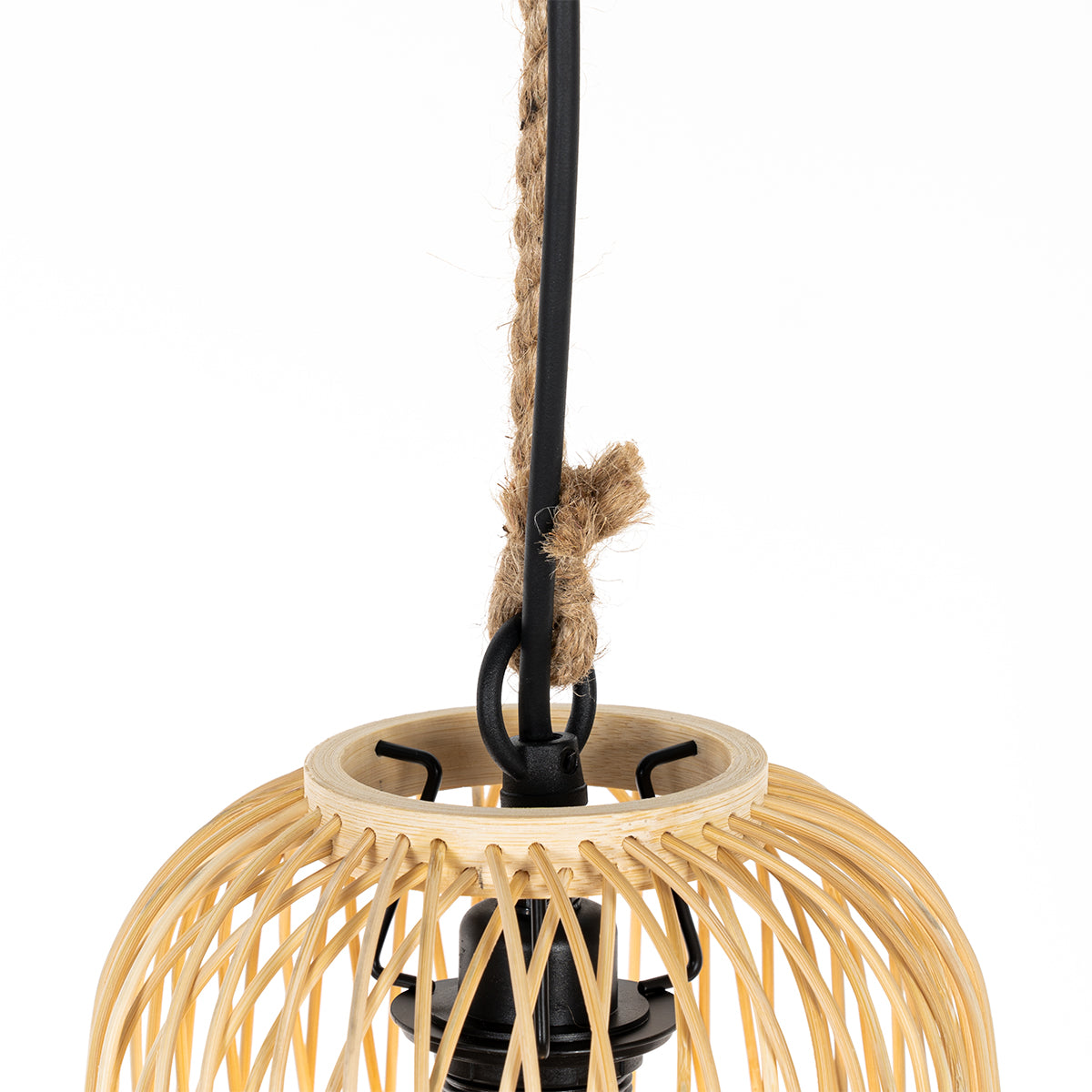 QAZQA Landelijke buiten hanglamp rotan 25 cm - Calamus