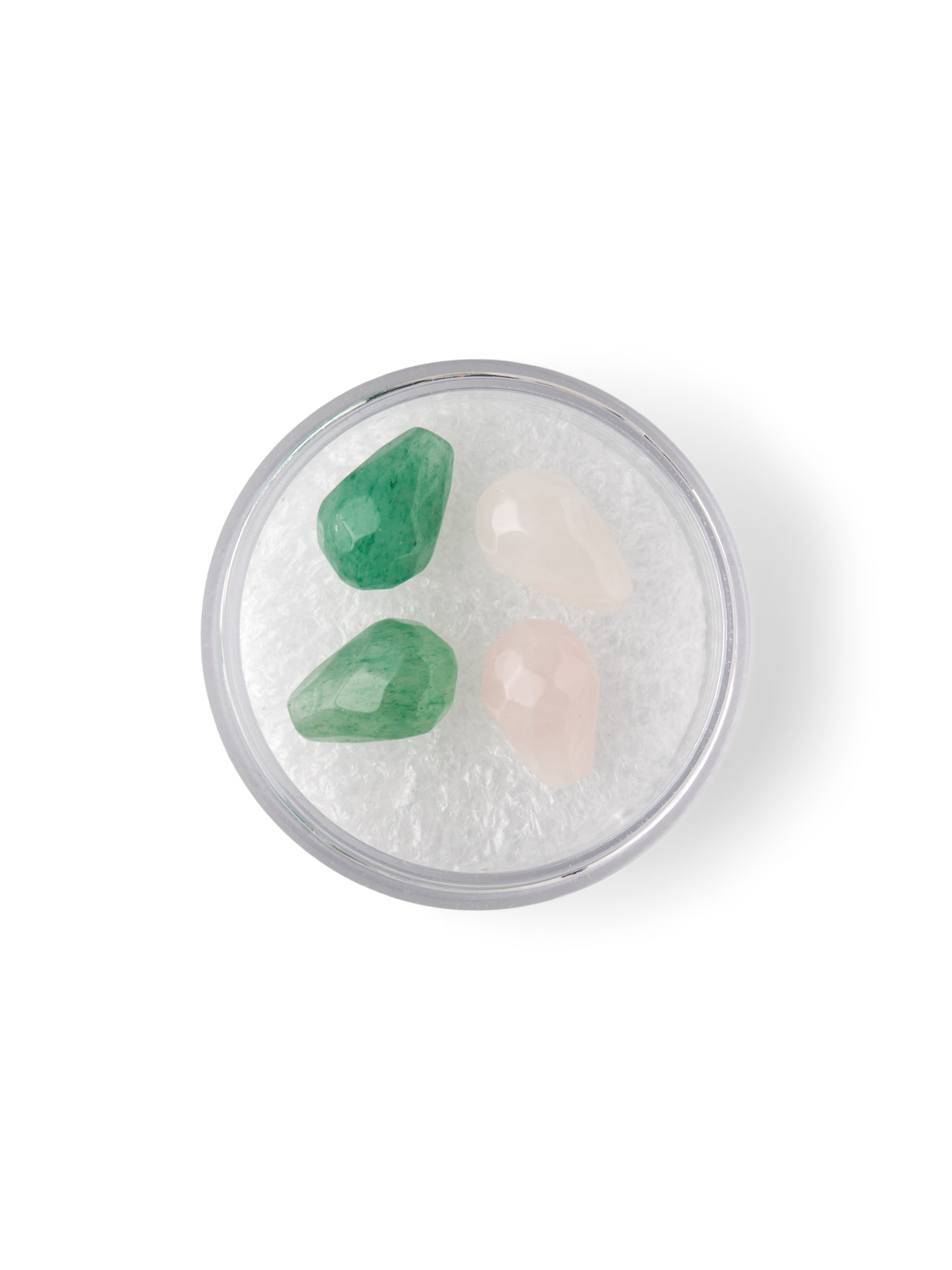 Halvborede perler | Natursten. Ø12 mm. 4 stk. | Rose, Green