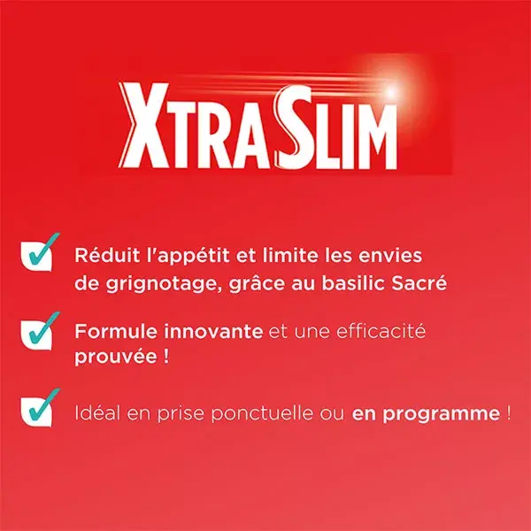 Forté Pharma Xtraslim Supressor de Apetite, Auxiliar de Emagrecimento, 60 Cápsulas