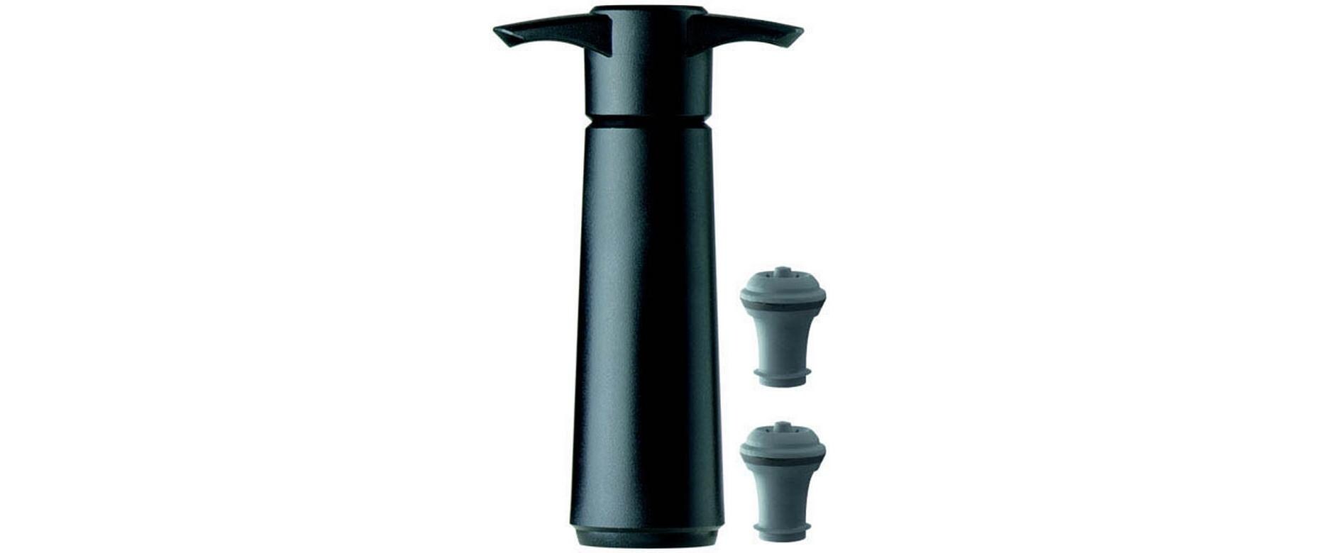 Weinpumpe Wine Saver SchwarzWS Pumpe mit 2 Zapfen