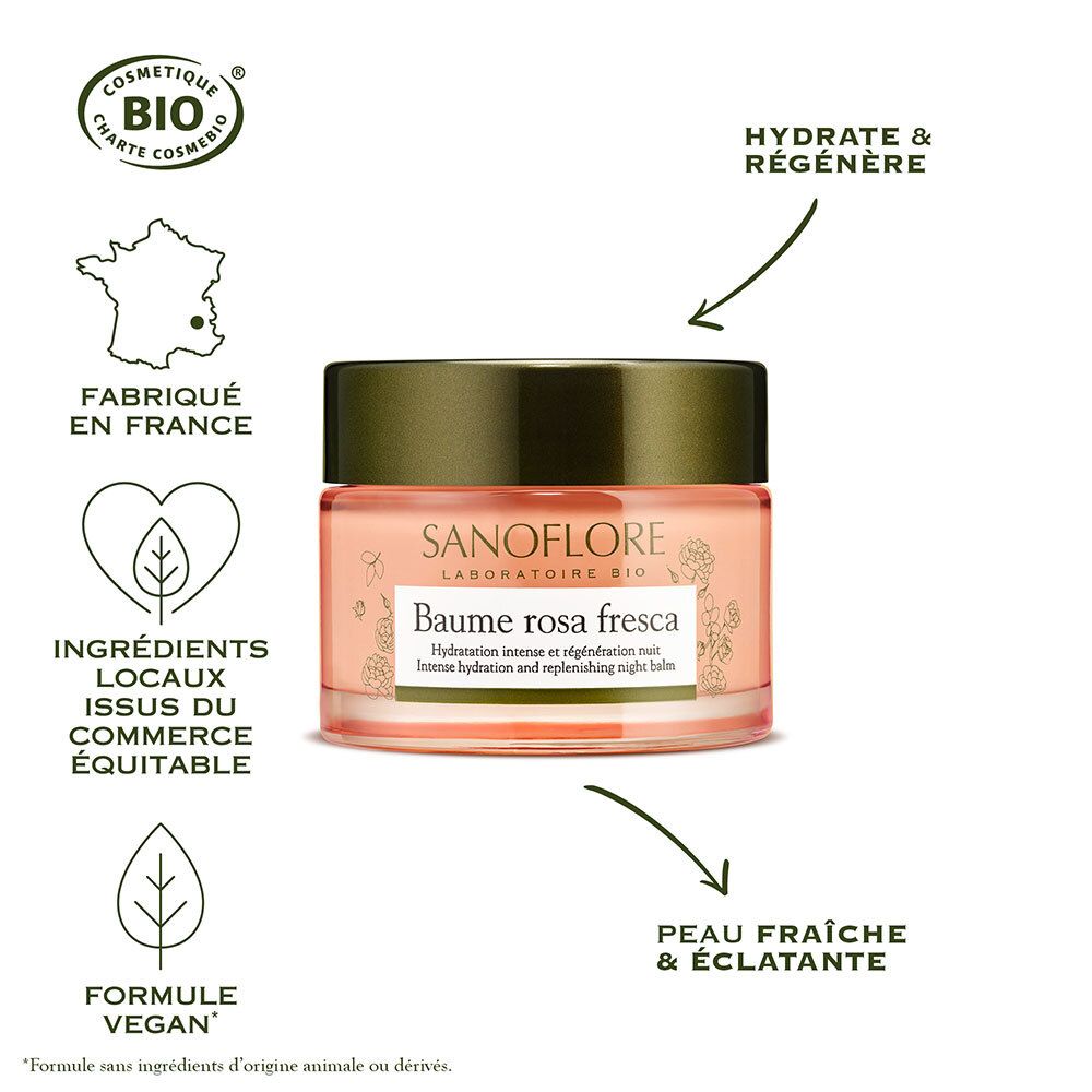 Sanoflore Frische Rose Baume de rosée
