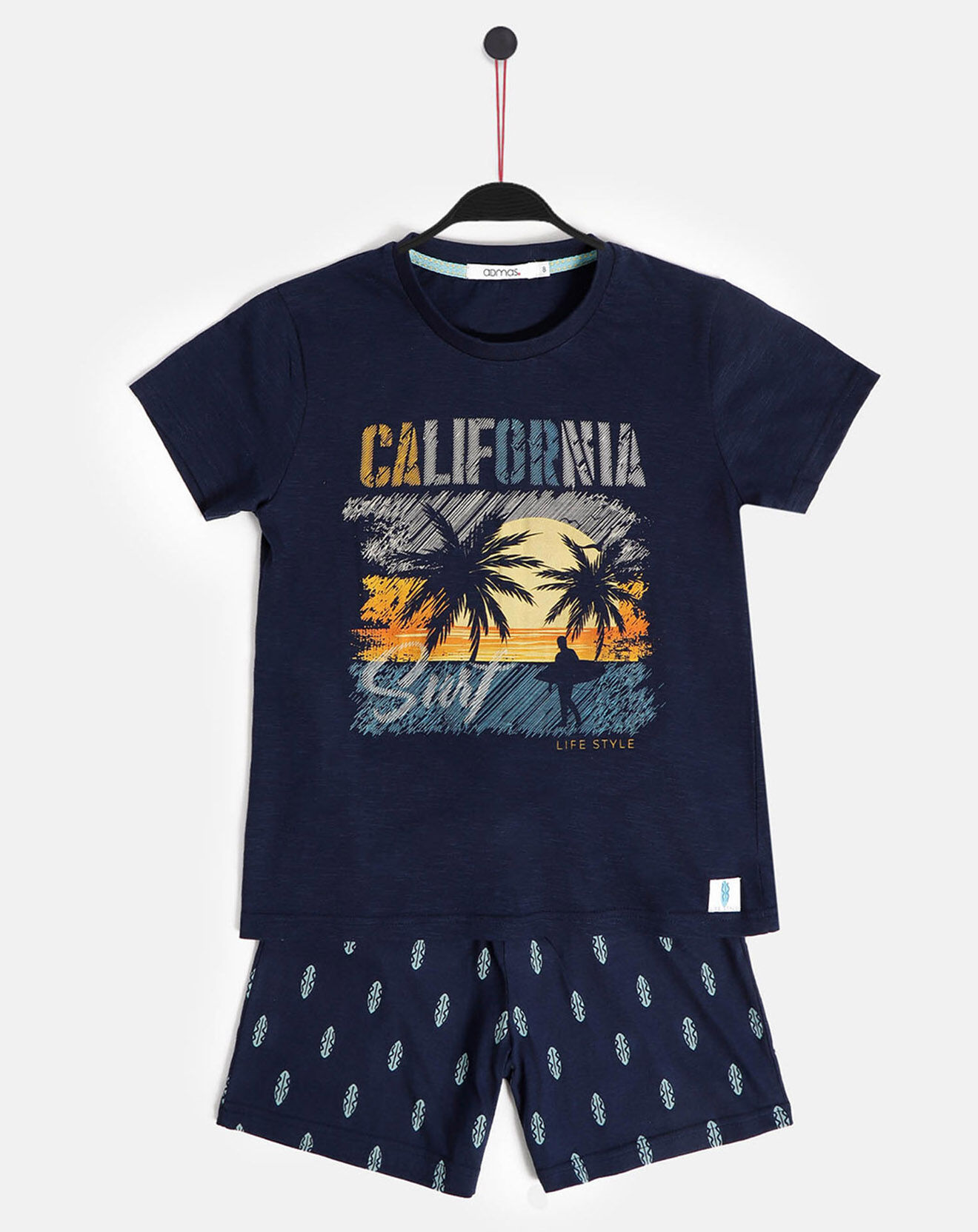 Admas Pyjama Californien bleu marine