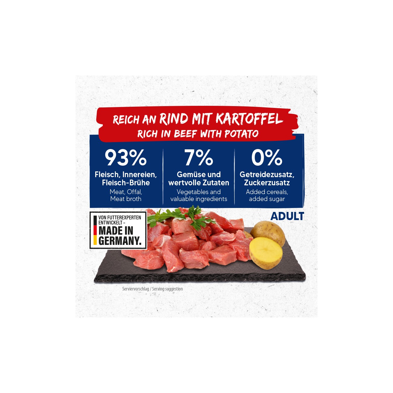 NutriQM Nassfutter Rind und Kartoffel