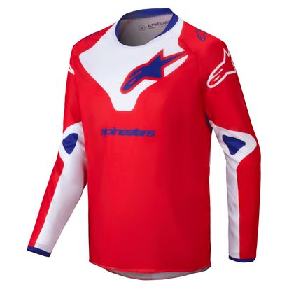 Maillot cross Alpinestars RACER - VEIL - ENFANT - Rouge / Blanc