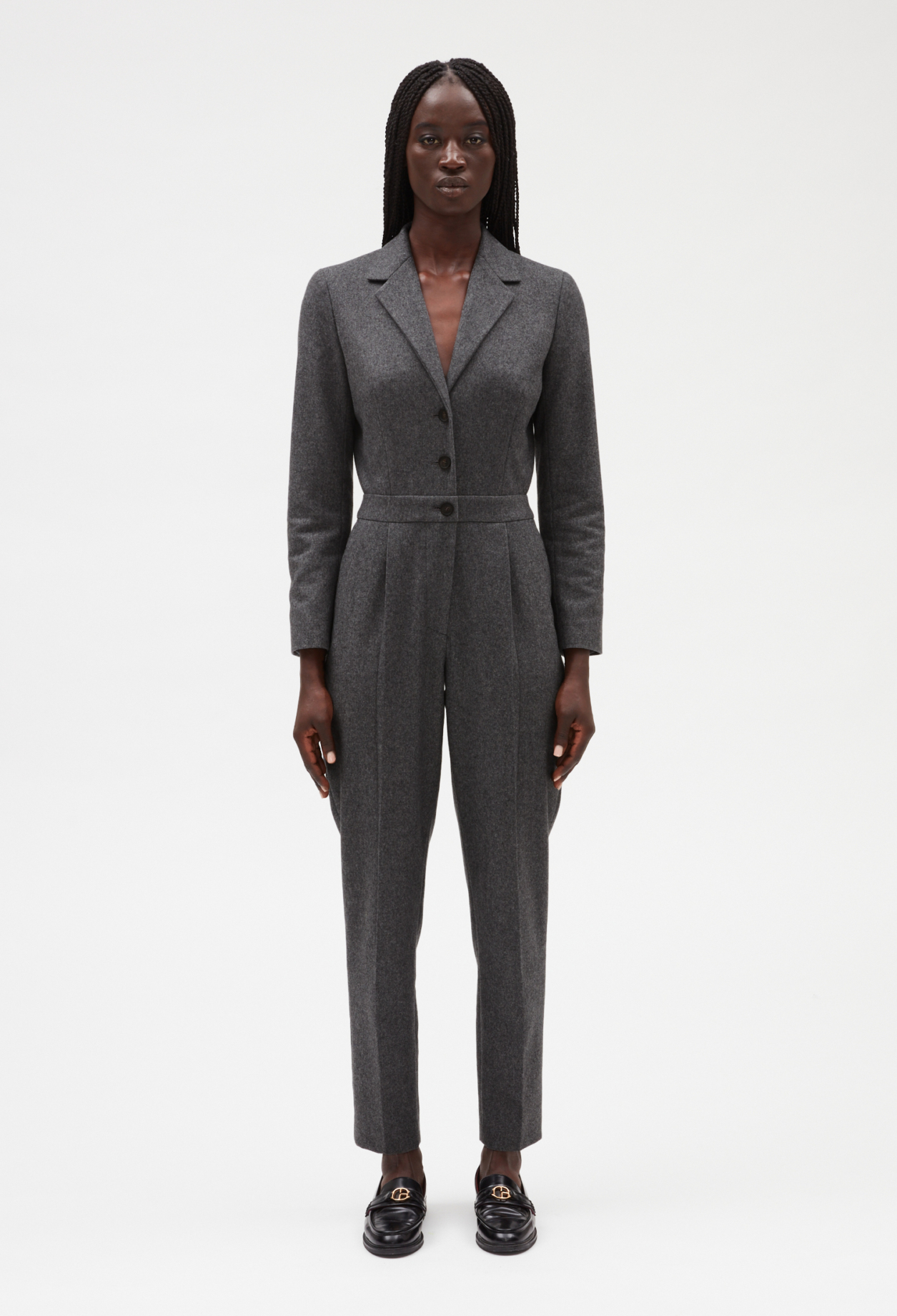 Combipantalon manches longues gris chine
