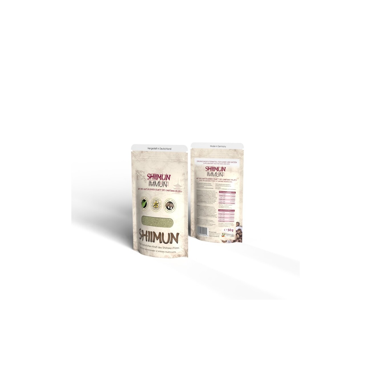 Marsapet Shiimun Immun Pulver für Hunde und Katzen mit Shiitake - 50g