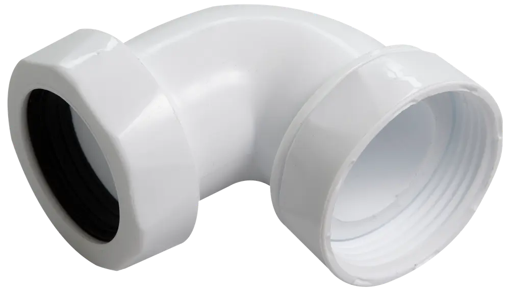 Afløbsvinkel 1 1/4'' x 32 mm - hvid