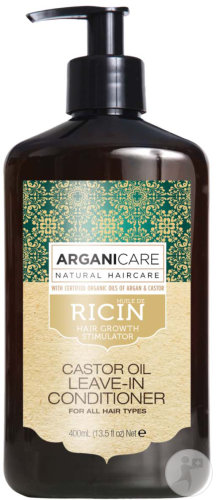 Arganicare Soin Evolution Sans-Rinçage À L'Huile De Ricin Flacon-Pompe 400ml