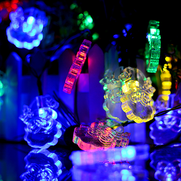 (5.5) 20 LED's Weihnachts Deko Lichterkette Weihnachtsmann Beleuchtung 8 Modi   Fernbedienung (Batteriebetrieben) - Bunt