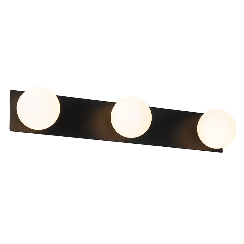 Moderne wandlamp zwart 48 cm IP44 3-lichts - Cederic