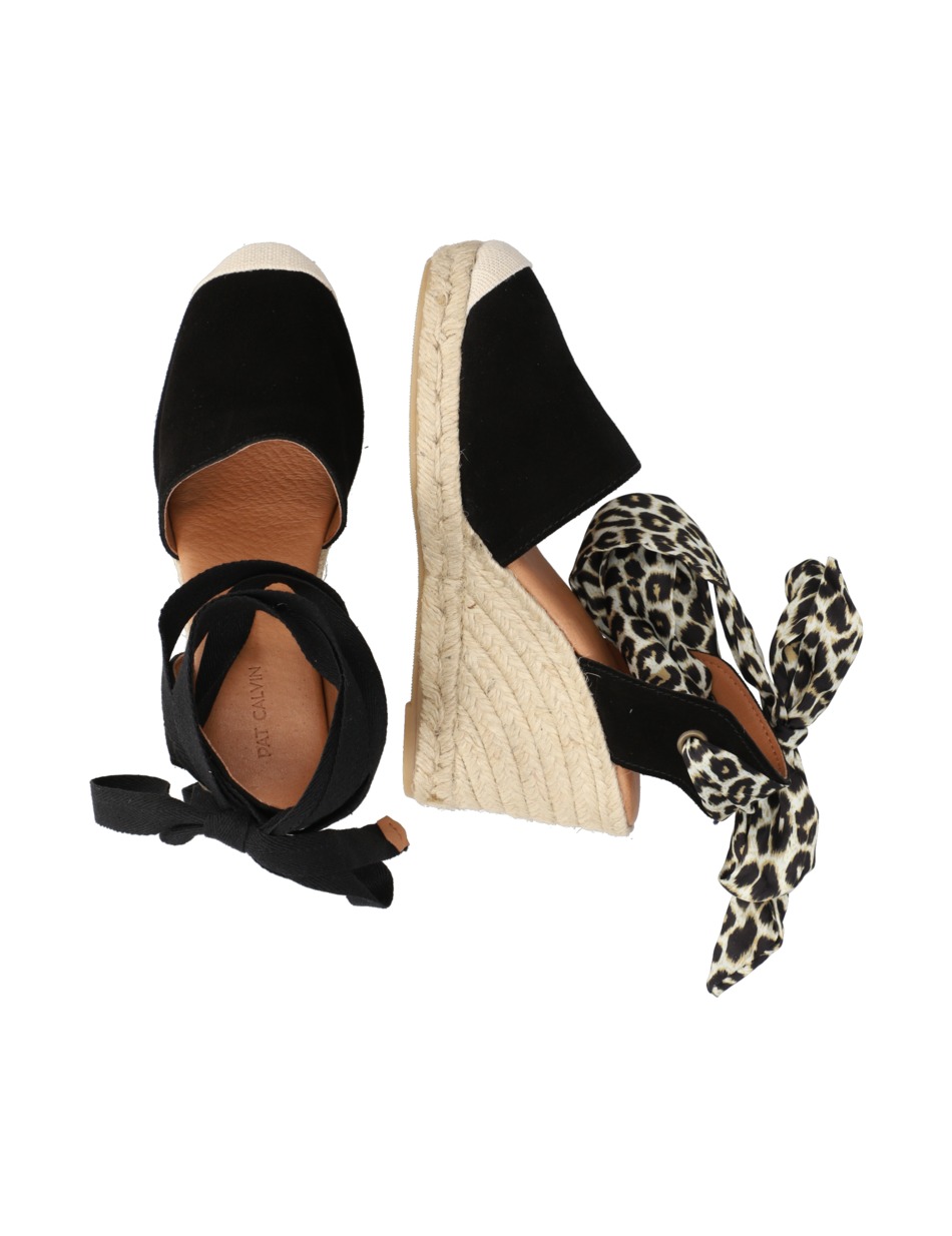 Veloursleder Keilsandale