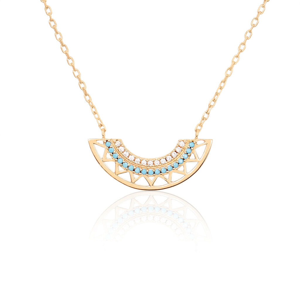 Collier Zoila Plaqué Or Jaune Oxyde De Zirconium