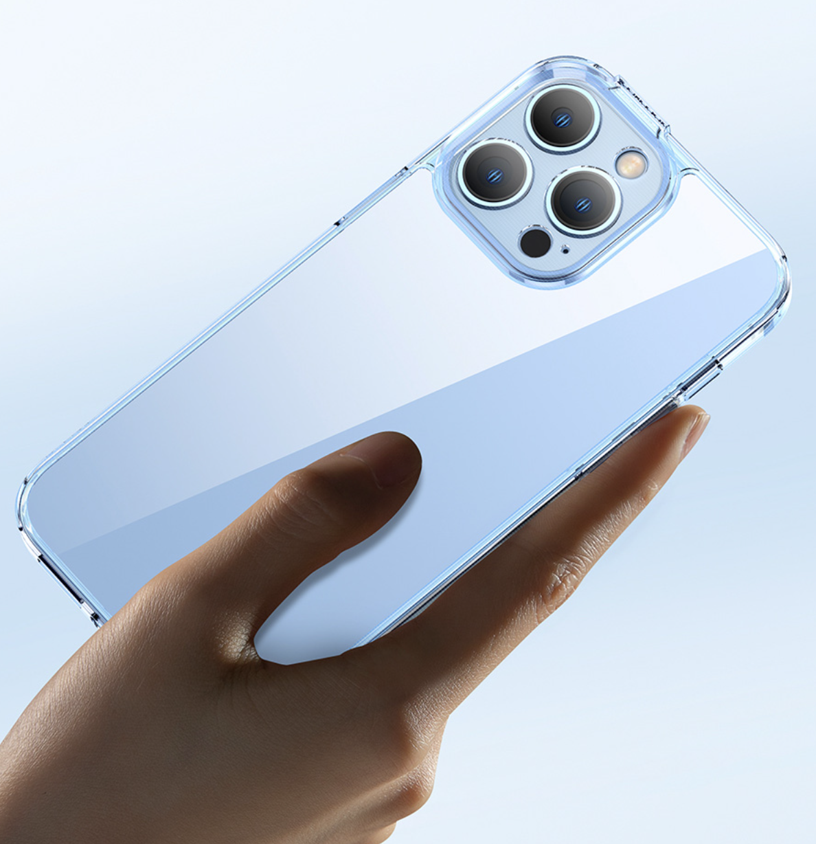 iPhone 14 Pro Max Hülle TPU Bumper Super-Keramikglas mit Kameraschutz   Display Panzerglas - Transparent