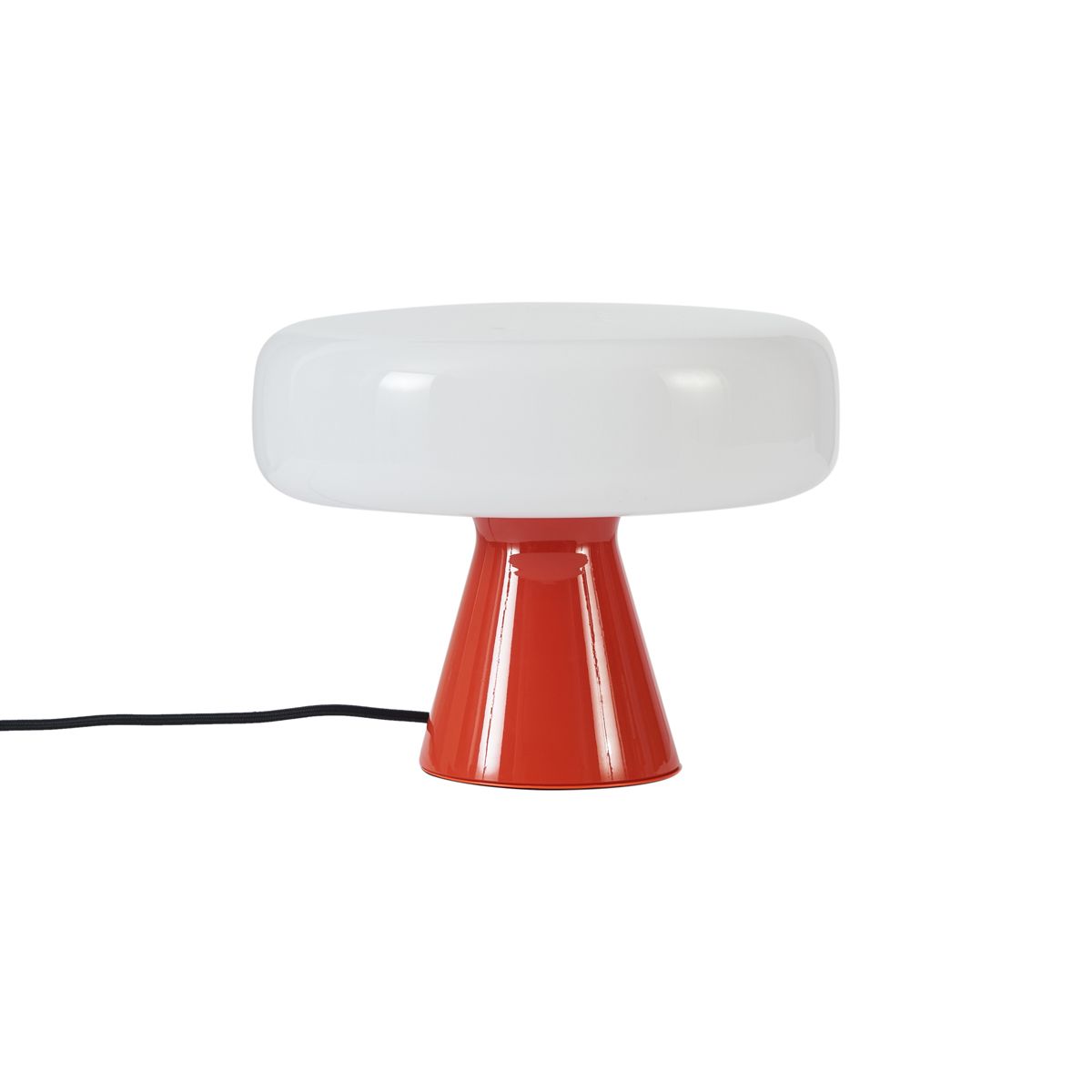 Retro tafellamp rood met wit - Knop