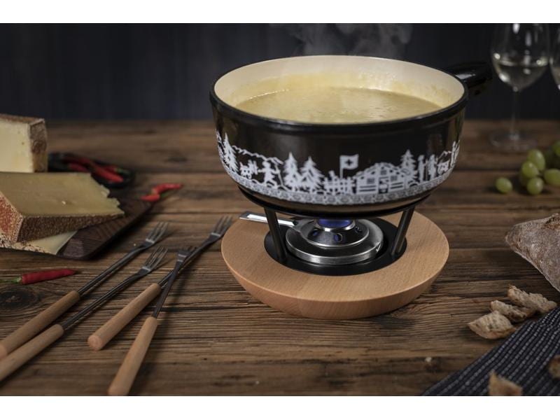 Kuhn Rikon Fondue-Caquelon Induktion Alpweide Schwarz Fonduepfanne