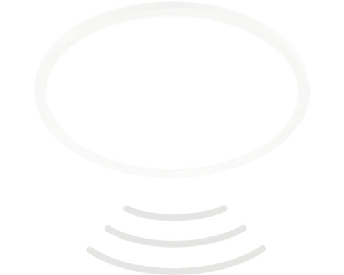LED Sensor Plafondlamp IP44 22W 3000 lm 4000 K HxØ 3x42 cm Slank Wit + Achtergrondverlichting