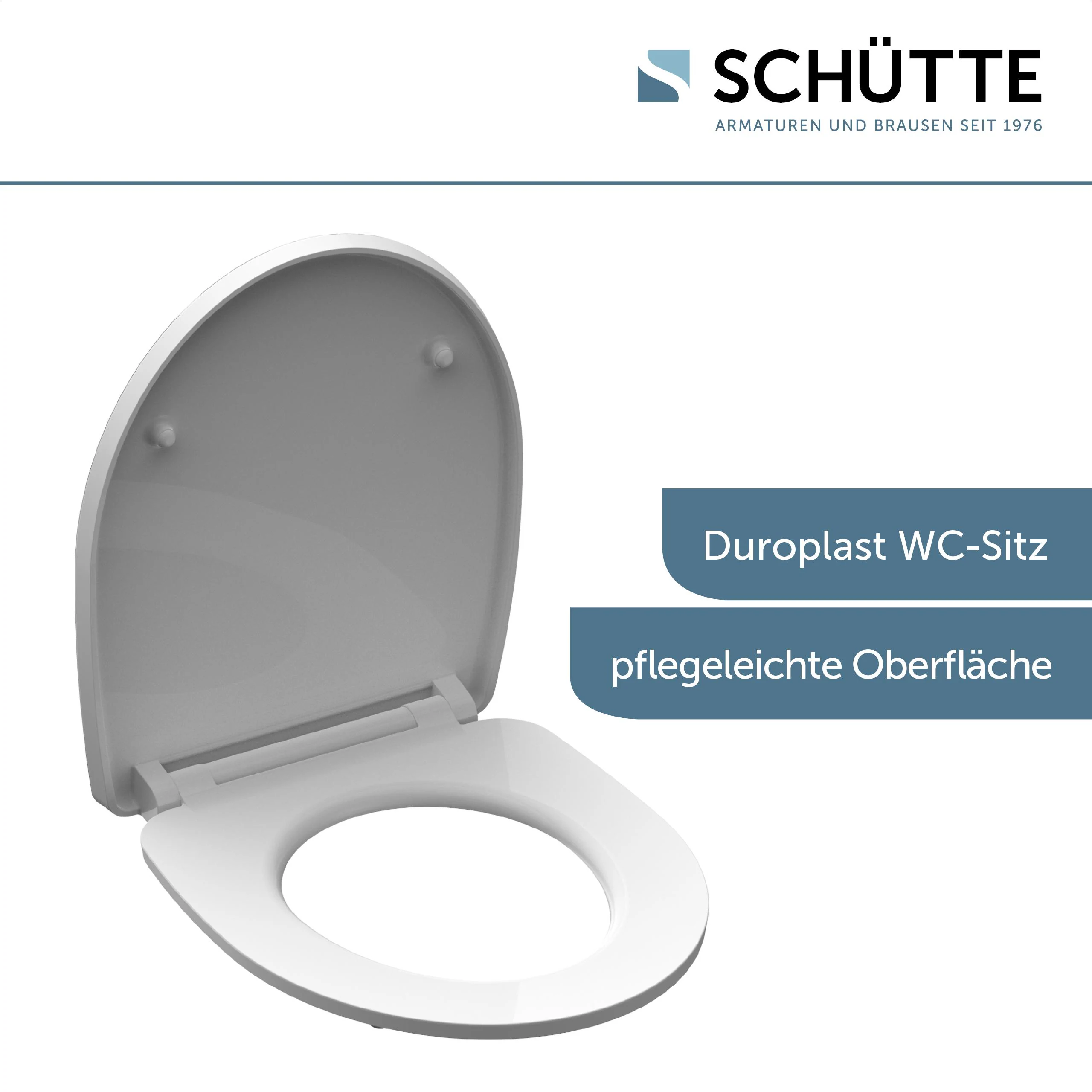 Schütte Duroplast HG WC Sitz ICEBERG, Hochglänzend mit Absenkautomatik und Schnellverschluss