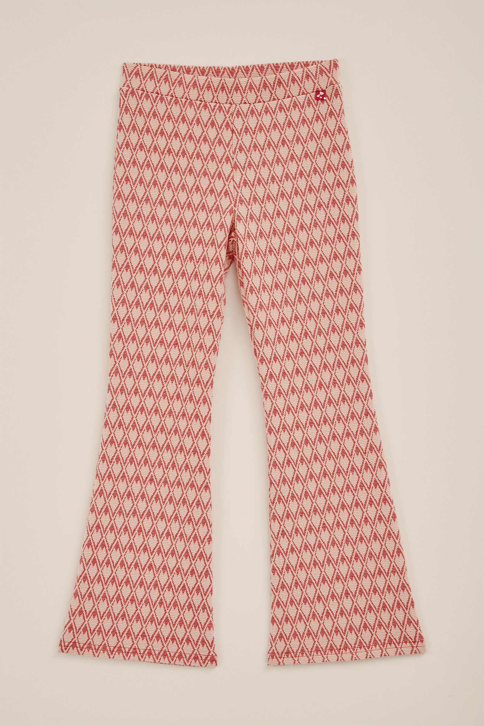 Meisjes flared legging met jacquard dessin WE Fashion Rood