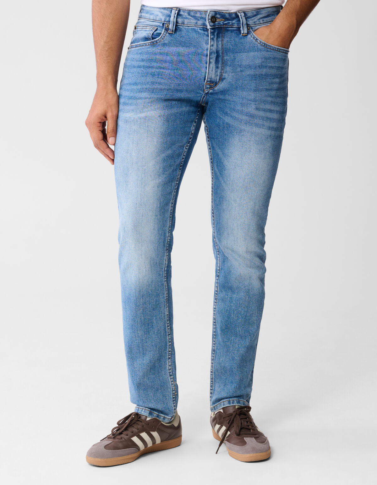 Slim Straight Fit Jeans Mediumstone L32