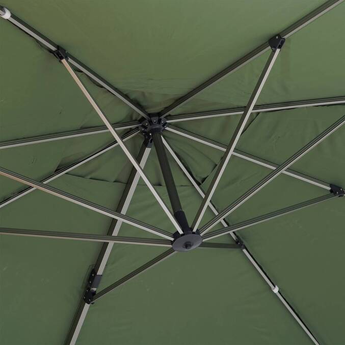 Parasol déporté rectangulaire ÉQUADOR Vert olive