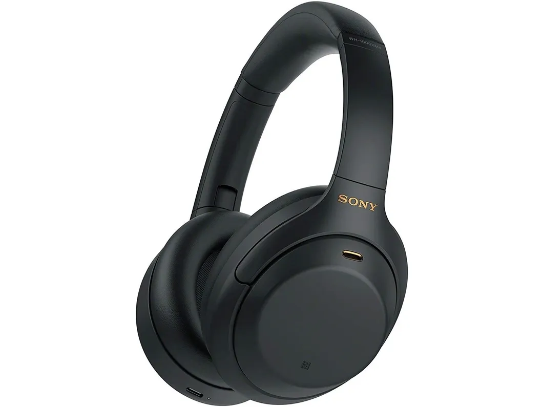 Sony WH-1000XM4 - Hovedtelefoner med mik. - fuld størrelse - Bluetooth - trådløs, kablet - NFC - aktiv støjfjerning - 3,5 mm jackstik - sort