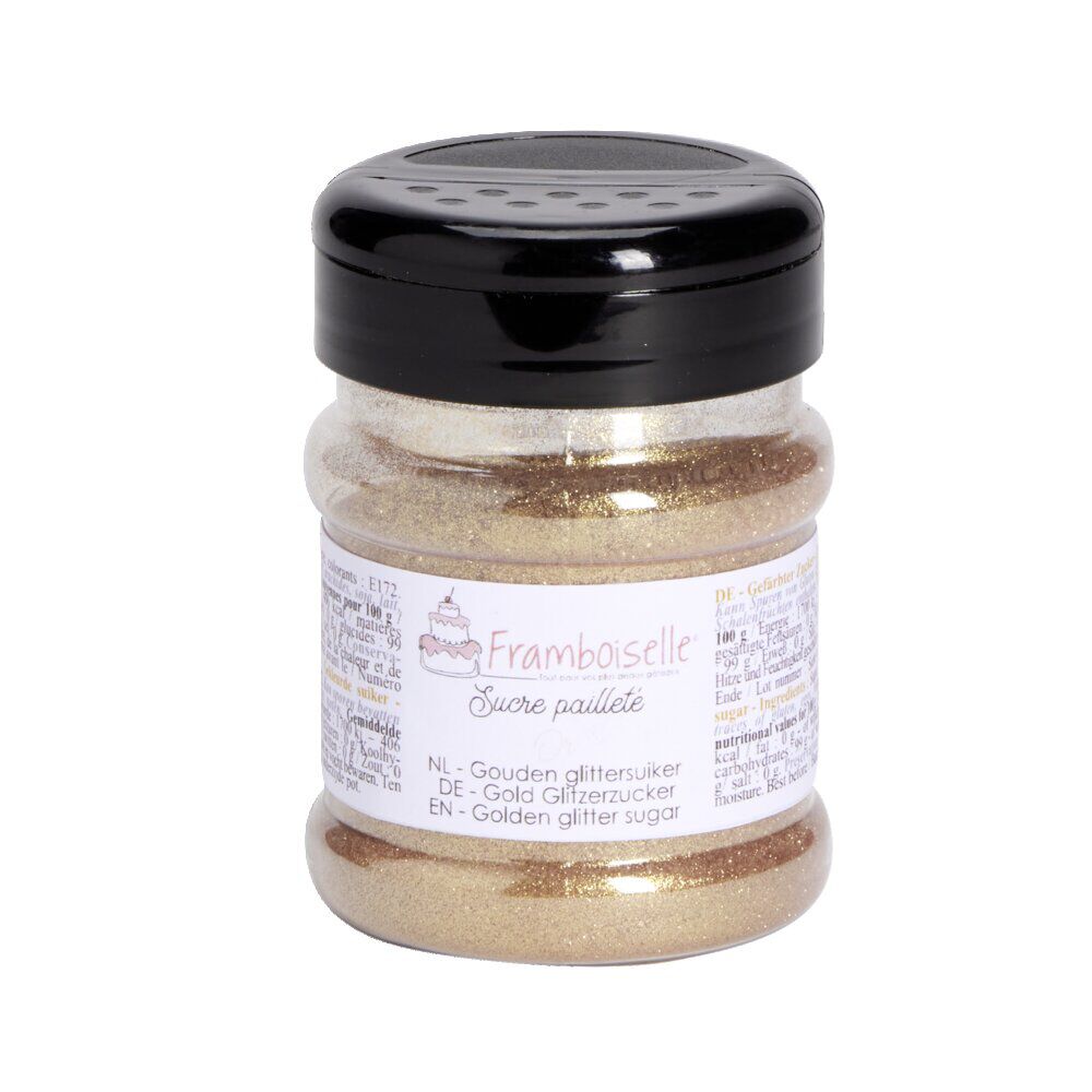 Sucre pailleté doré Framboiselle 160gr