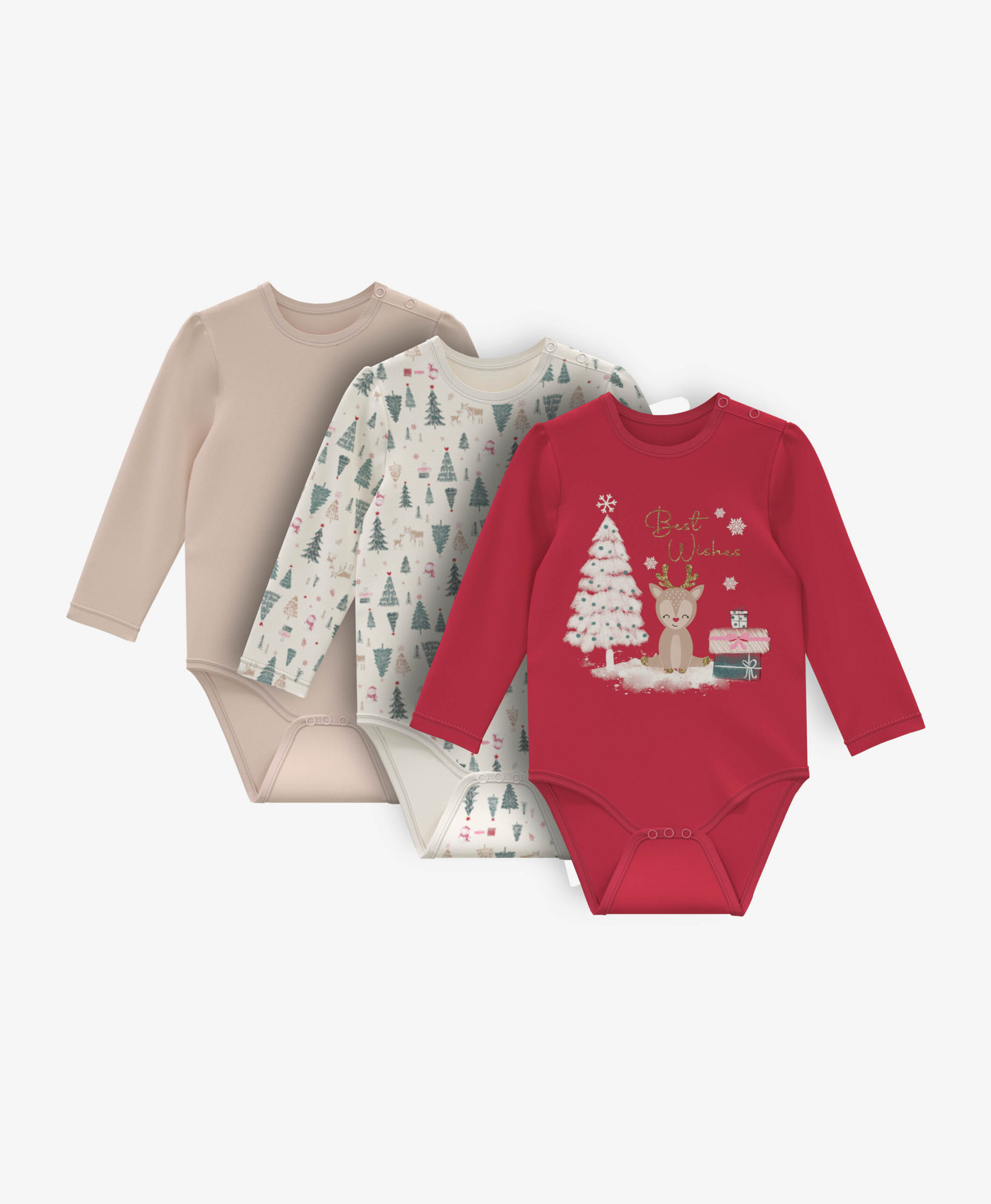 Bodys, 3er-Pack, 100% Baumwolle