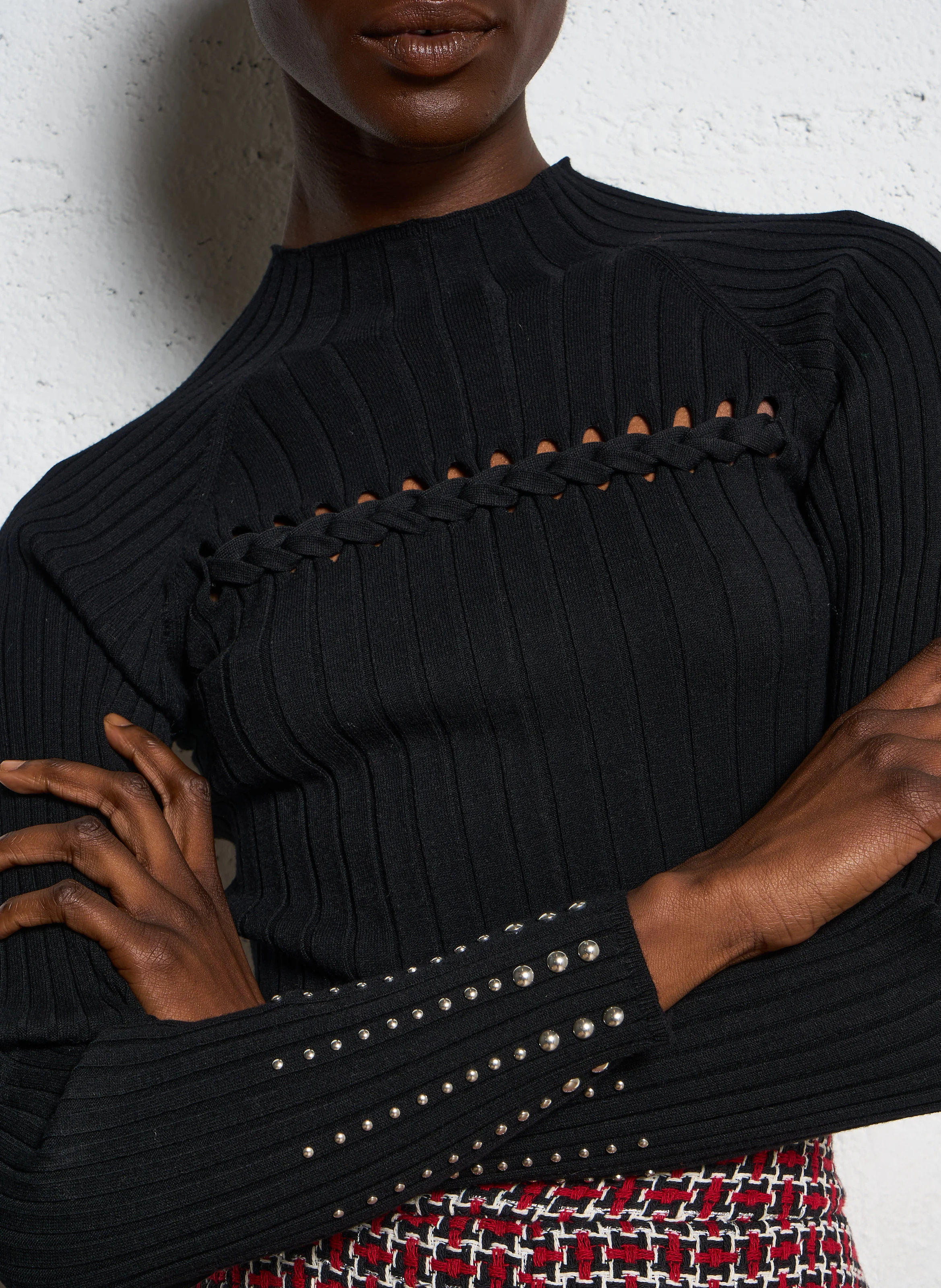 Pull col ron | Noir