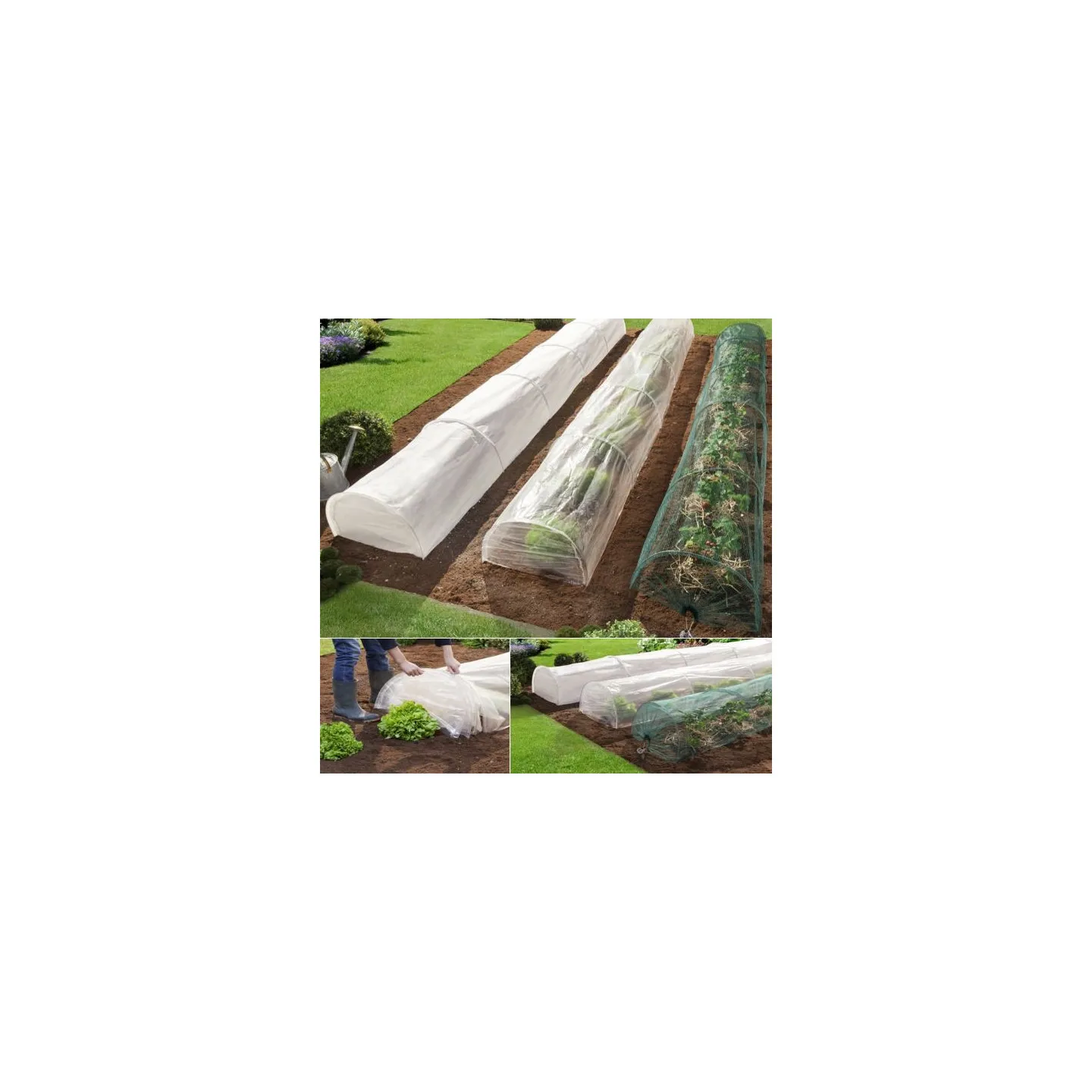 Set de 3 serres tunnel de forçage accordéon 4m