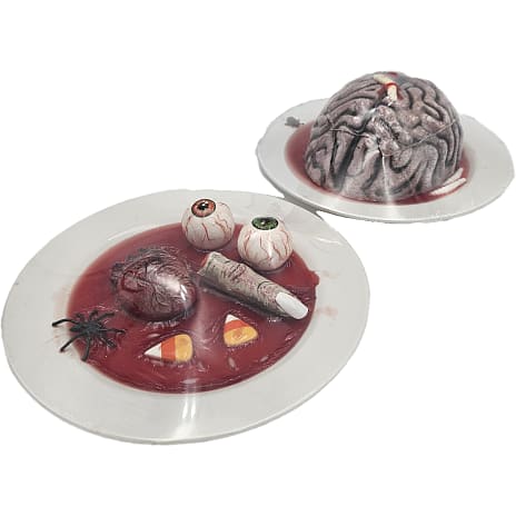 Halloween blodig tallerken dekoration 20 cm - flere varianter - assorteret