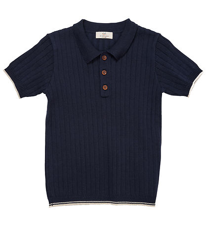 Copenhagen Colors Polo - Strick - Navy/Cream Kombi.